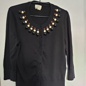 Black embellished kate spade cardigan